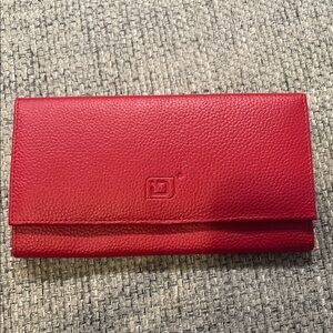 RFID Red Leather Women's Wallet never used